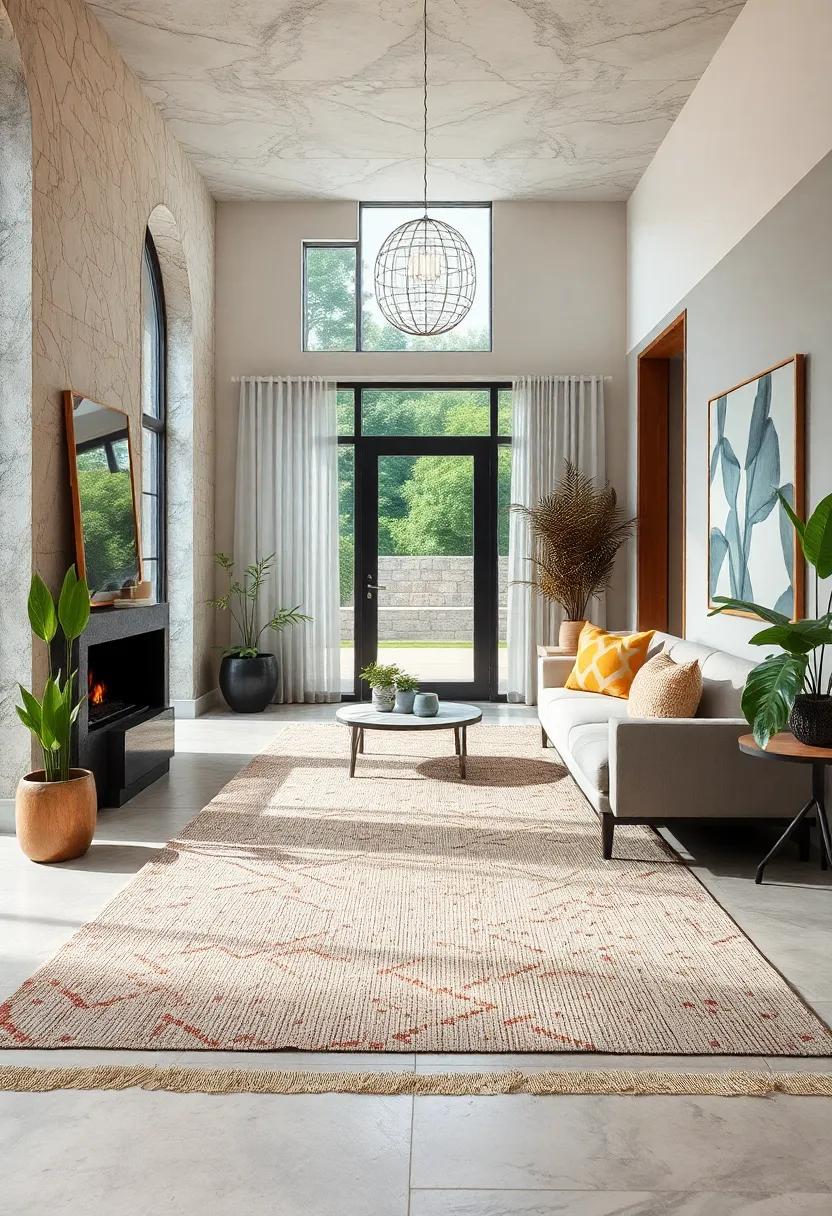 Natural Fibers for an Organic Texture That Connects the Indoors With the Outdoors