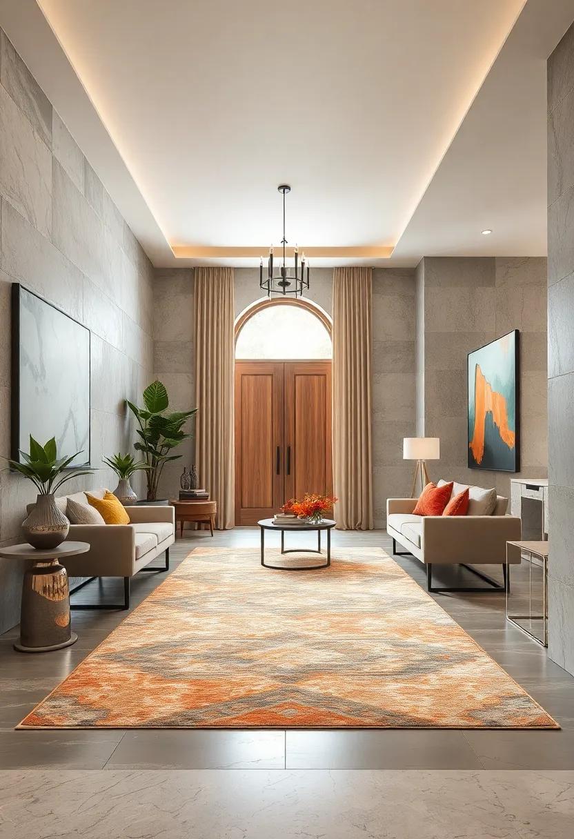 Subdued Metallic Accents in Rugs Adding a Touch of Glamour Without Overpowering the Space