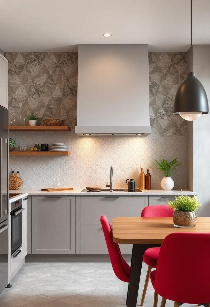 Mixing Textured and Smooth Tiles to Give Tactile Richness to Art Deco Kitchen Backsplashes