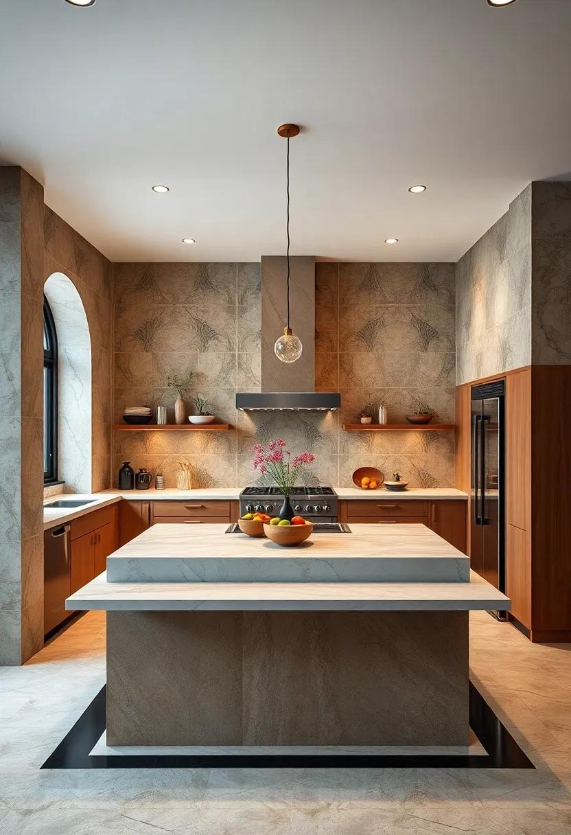 Glossy Enamel Surfaces Reflecting Light and Emphasizing the Shiny Finish of Art Deco Geometric Tiles