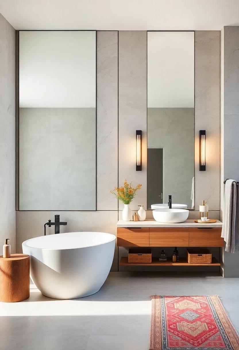 Large ​Mirrors: Use oversized mirrors to reflect light and create ⁣the illusion of ‌more space,making your​ bathroom feel larger