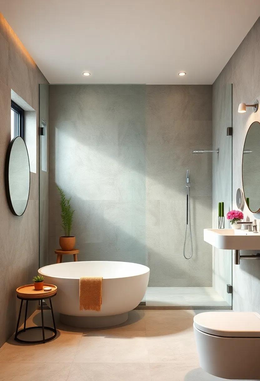Seamless Showers: Opt ⁤for‌ frameless⁣ glass shower enclosures for a ‍sleek look that makes ‌the bathroom feel ⁣more expansive