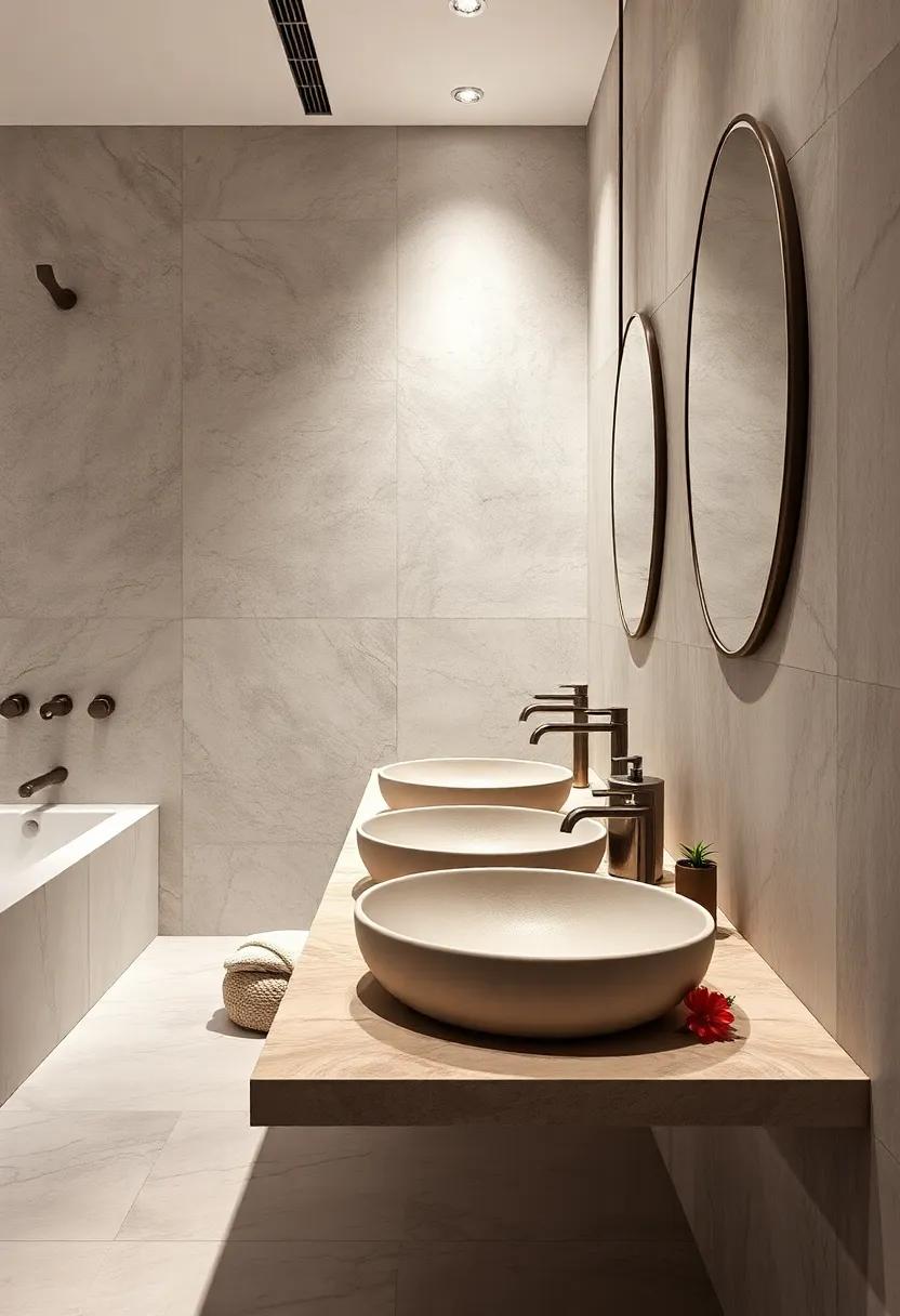 unique‌ Sinks: Choose artisanal‍ or⁣ uniquely ⁤shaped⁢ sinks that​ become the ⁤focal ⁤point without sacrificing‍ functionality