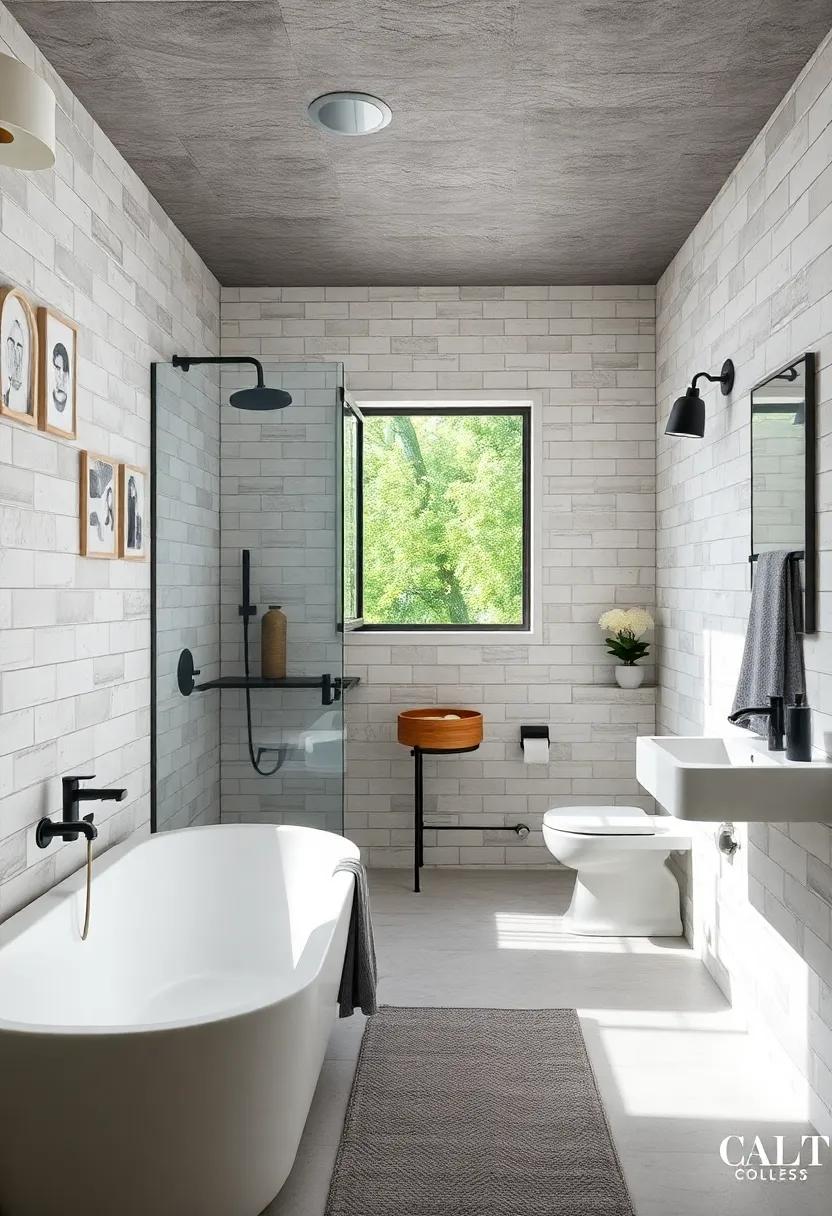 Classic Subway Tiles in White and Grey Creating Clean Lines and Timeless Appeal in Compact Spaces