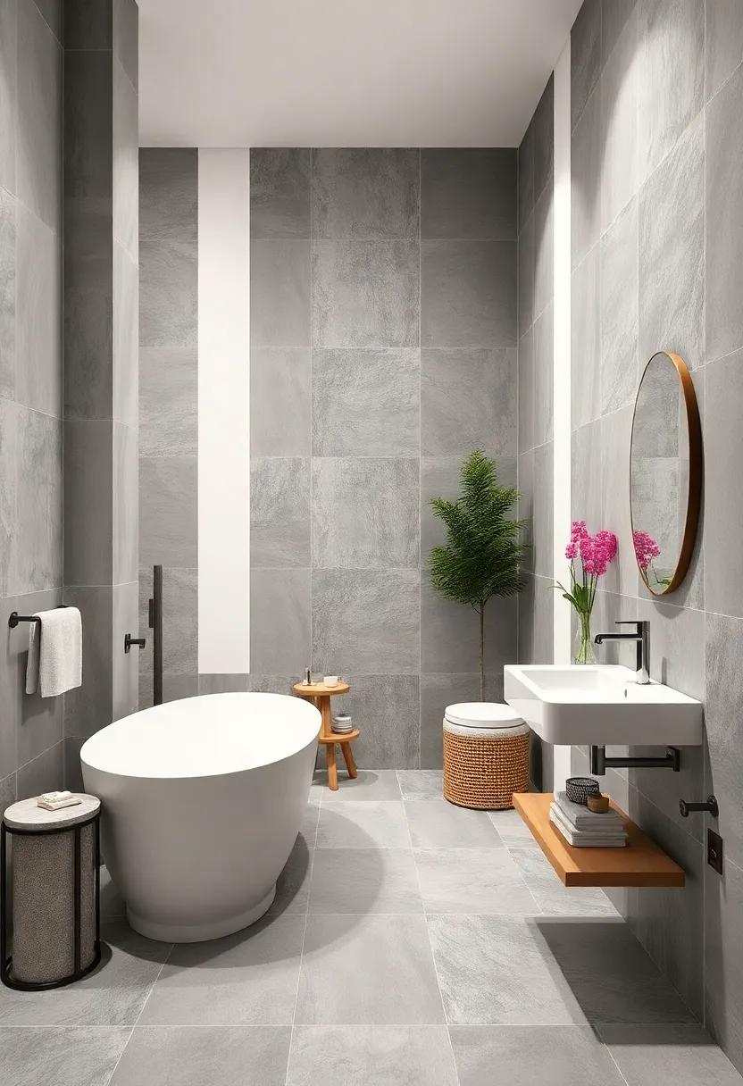 Lavish White Tiles with Fine Grey Glitter Inlays for a Touch of Understated Glamour