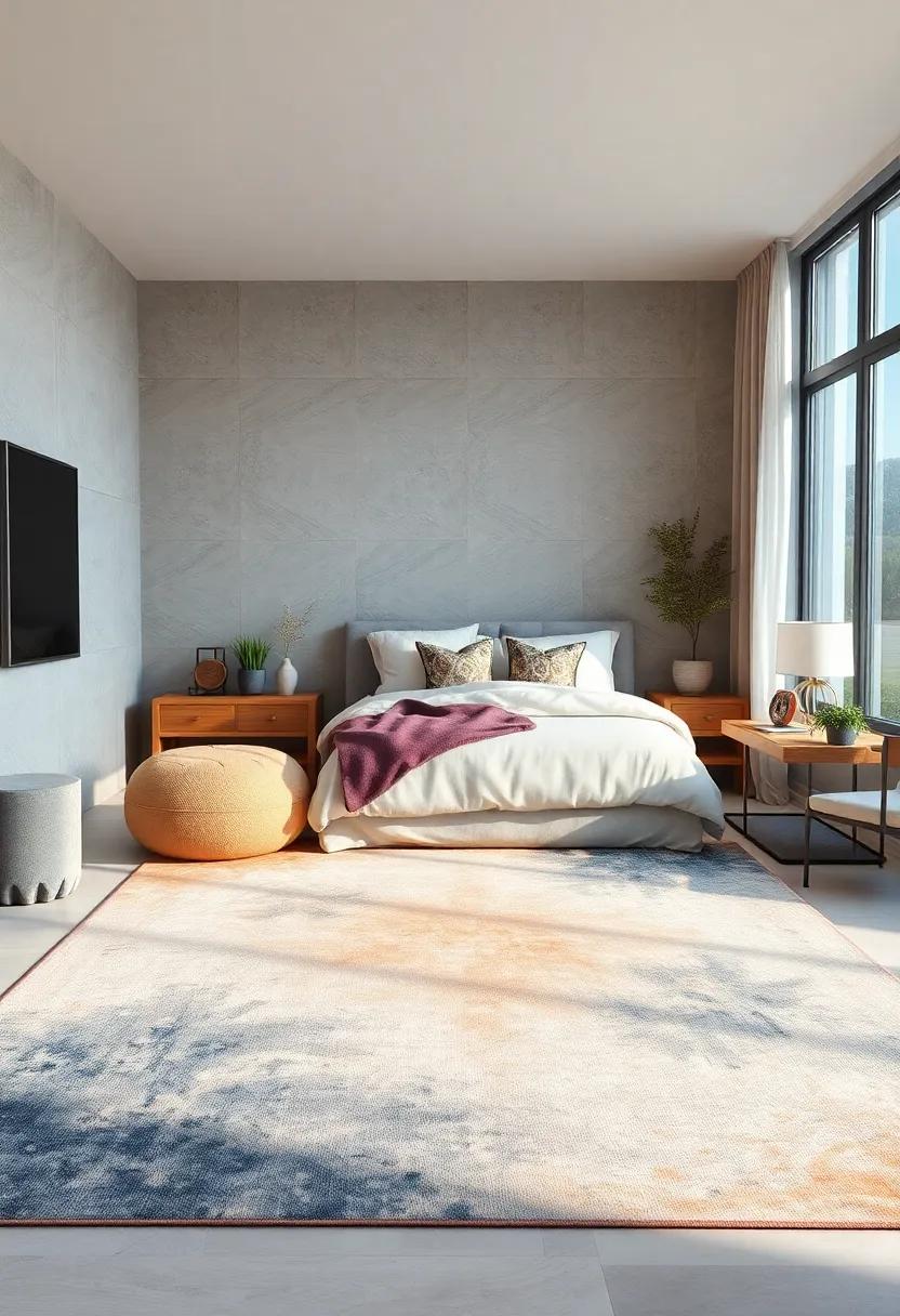 Color Coordination: Choose an area rug that complements your existing color palette to tie together the room's design elements seamlessly