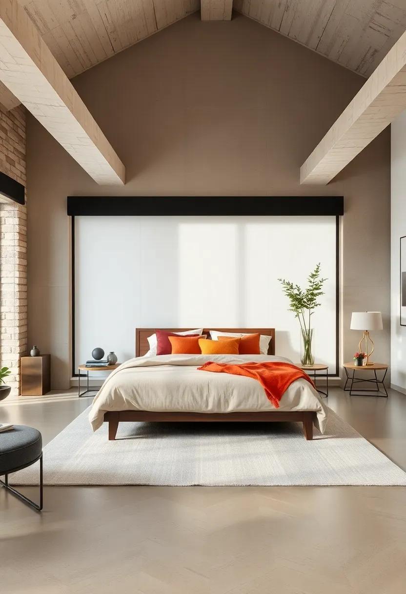 Embrace Minimalism: A single large area rug under the bed can define the space,allowing for a clean,uncluttered look that highlights your bedroom’s beauty