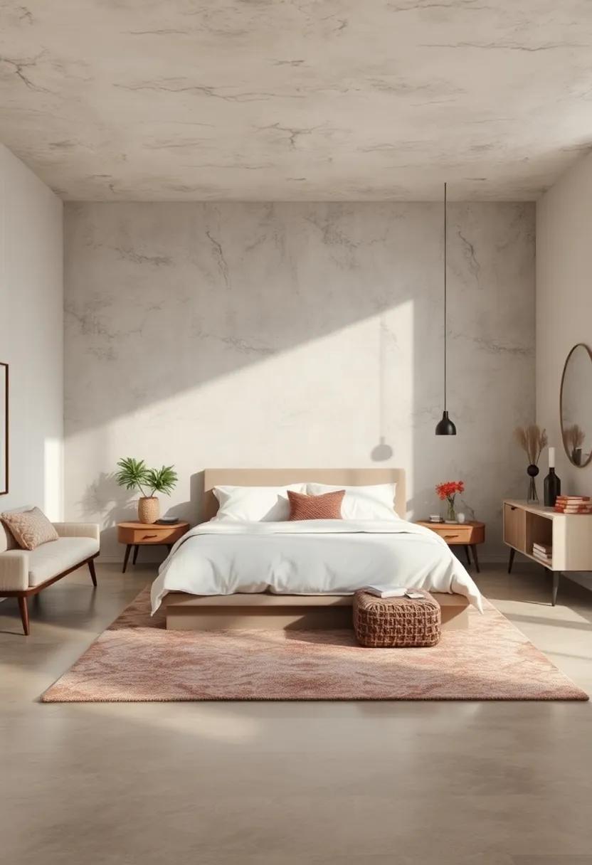 Monochromatic Vibe: A‍ rug in the same color family as your walls can create a seamless, sophisticated look while still defining the sleeping area