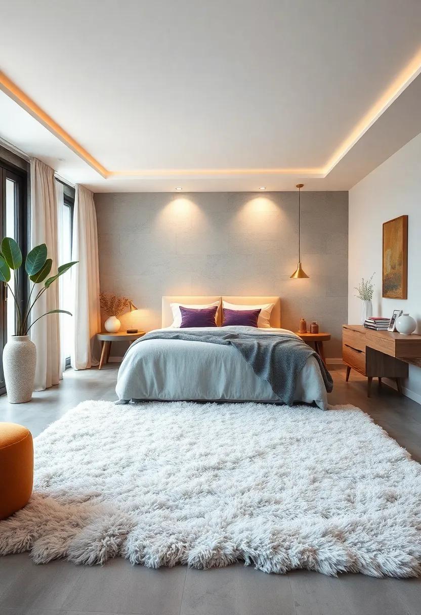 Romantic Retreat: Incorporate a soft, ‍fluffy area rug that contributes to a romantic atmosphere, perfect for creating a dreamy bedroom