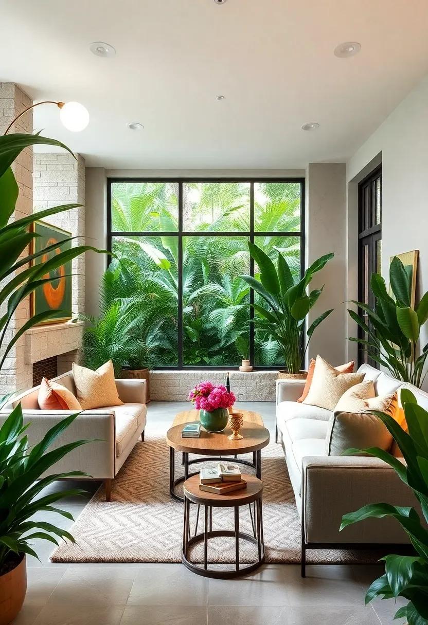 Lush Tropical Foliage Plants Creating Miniature Jungle Feelings for Front Yard Spaces