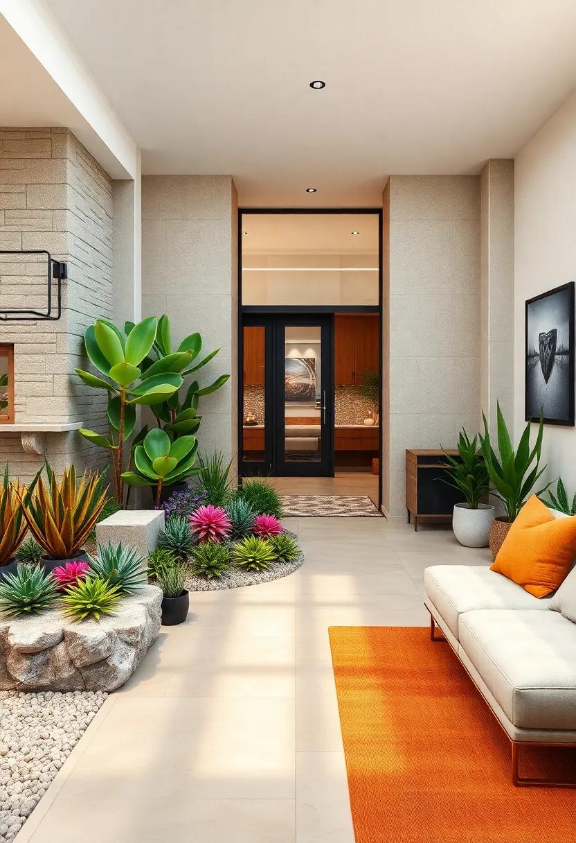 Architectural Succulent Arrangements Delivering Sculptural Intrigue to Modern Front Borders