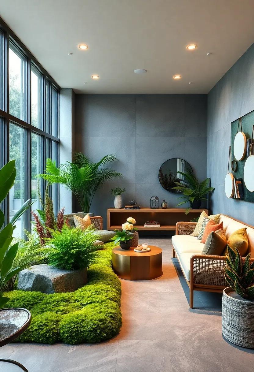 Soft Moss and Fern Collections Providing Woodland Serenity and Green Tranquility to Edges