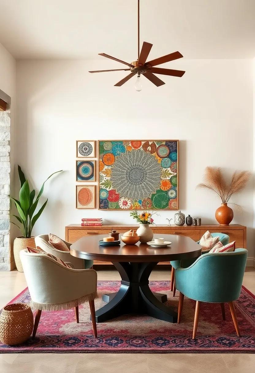 Artistic Wall Art: Display a⁢ collection of ‌colorful prints, tapestries, or handmade ceramic pieces that showcase⁤ your ⁤personality and style
