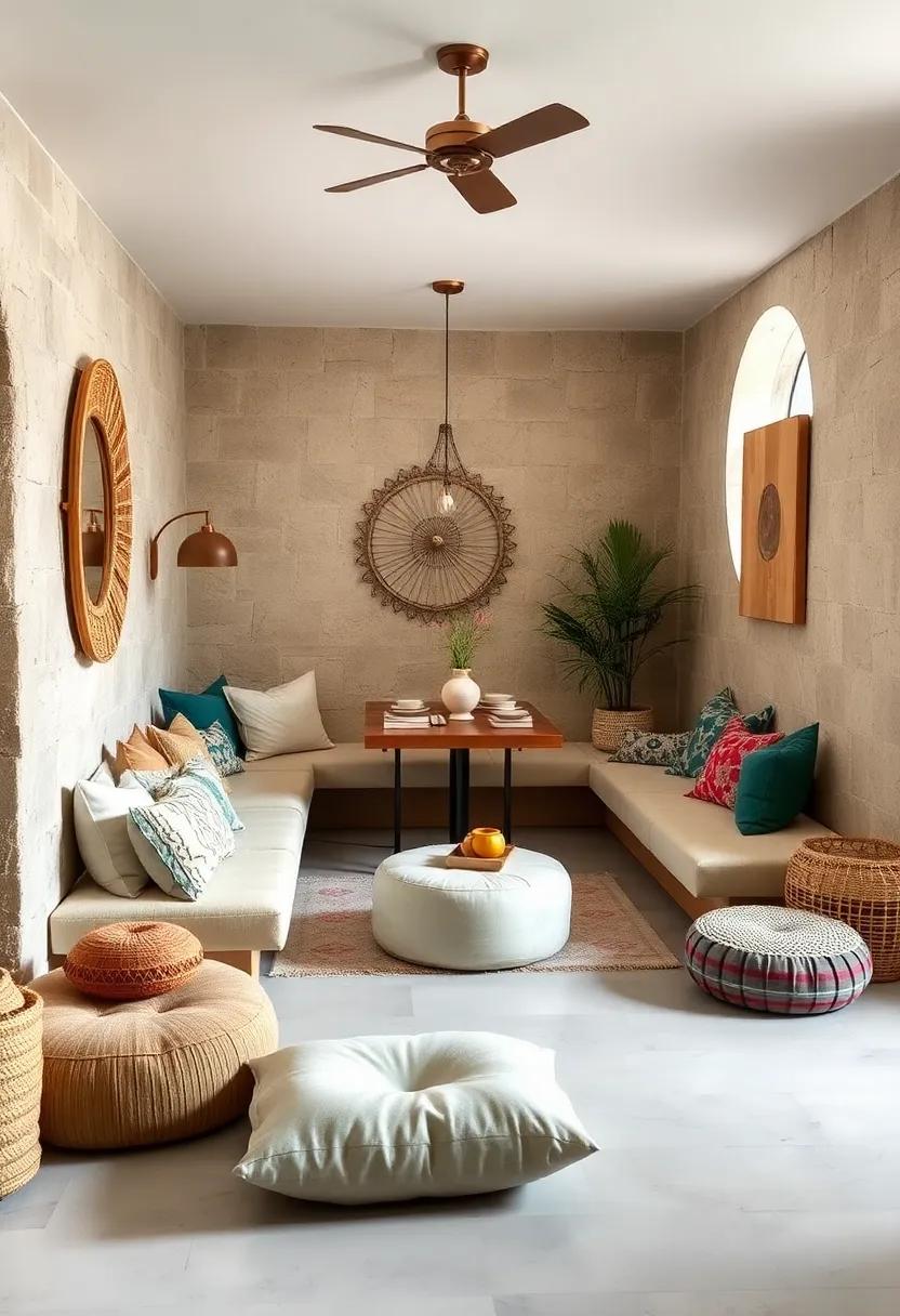 Cozy Seating Nooks: Create intimate corner seating with floor ​cushions and poufs where ⁢guests can relax and enjoy ⁣meals in a laid-back environment