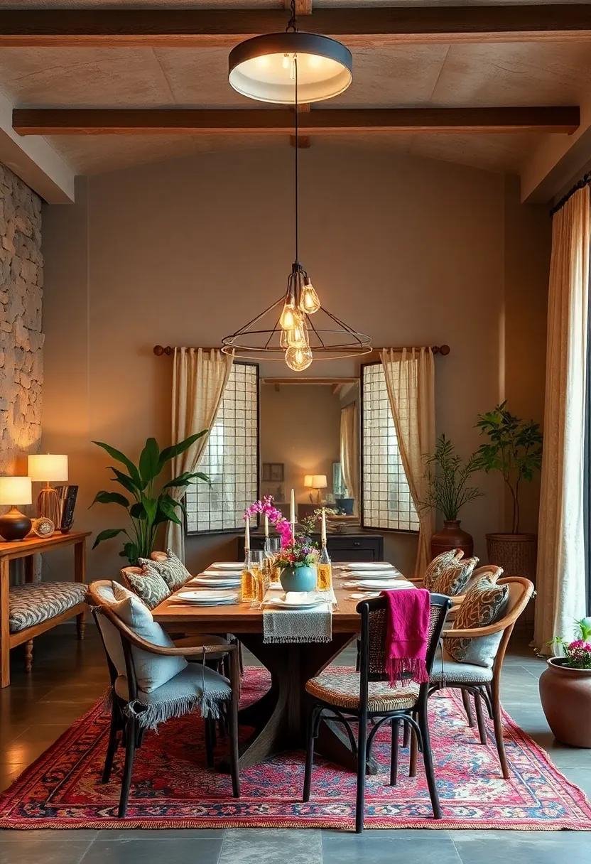 Layered Lighting: Use a ​combination of overhead lights,table lamps,and fairy lights to create a warm,inviting ambiance that is perfect for dining