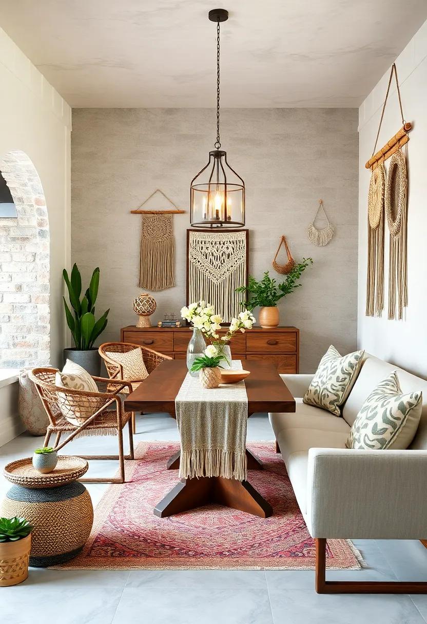 Macramé ​Accents:⁢ Incorporate macramé wall hangings or table runners for a touch of handmade artistry ⁤that elevates the bohemian aesthetic