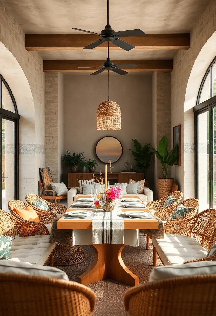 Outdoor Inspiration: Create an indoor-outdoor feel​ by incorporating elements ‍like wicker furniture or marine-inspired decor,⁣ evoking the relaxed vibe‍ of outdoor dining