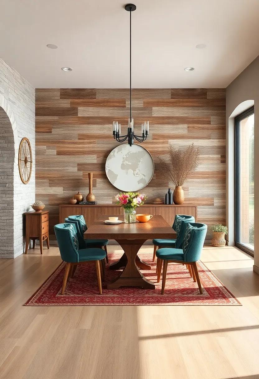 Textured Wall ​Coverings: Use wallpaper or reclaimed wood paneling to add visual interest‌ and a ‌sense of warmth to your ​dining room walls