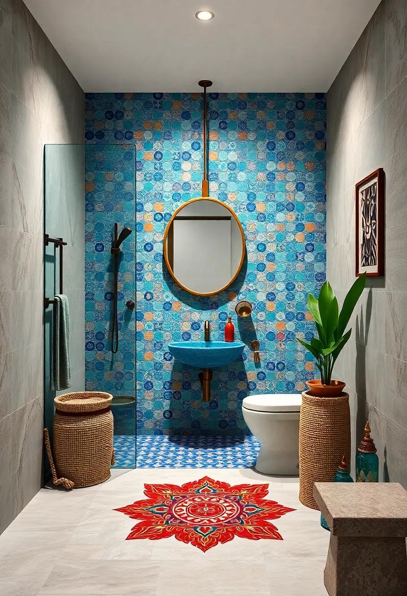 Bold Mosaic Patterns: Incorporate ‌stunning ⁤mosaic tiles in vibrant blues or ⁤rich jewel⁢ tones to create a striking focal point in your‍ shower or sink area