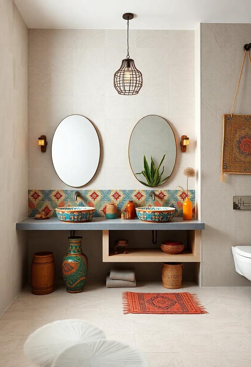 Colorful Ceramics: Incorporate Moroccan-inspired ceramic sinks or vibrant tiles​ to add ‌personality and ⁤a burst of color to your bathroom's design
