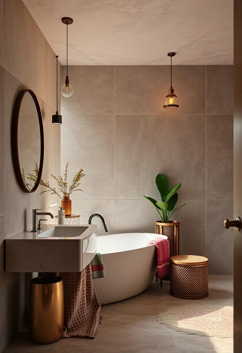 reflective Surfaces: Use polished metals in faucets and fixtures that ​reflect ⁤light and colors, further enriching the⁤ layered aesthetics of your bathroom