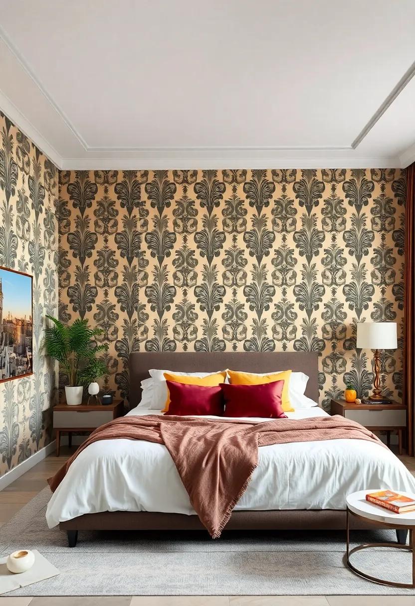 Delicate ‍Damask: Traditional damask patterns⁣ with a modern⁤ color palette balance elegance and boldness,suitable⁤ for classic decor enthusiasts