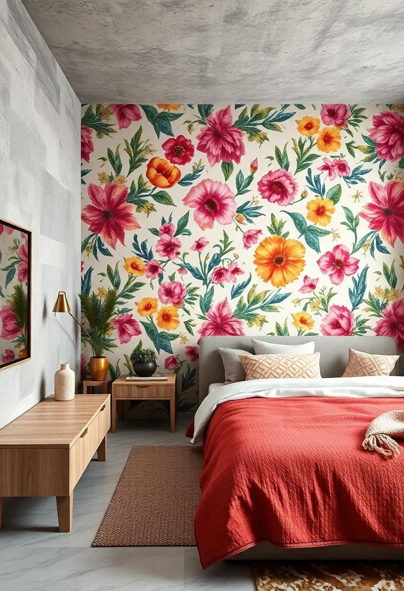 Embrace the ​Eclectic: A vibrant⁢ floral print that infuses your bedroom with life and energy, creating a cozy yet‌ dynamic atmosphere
