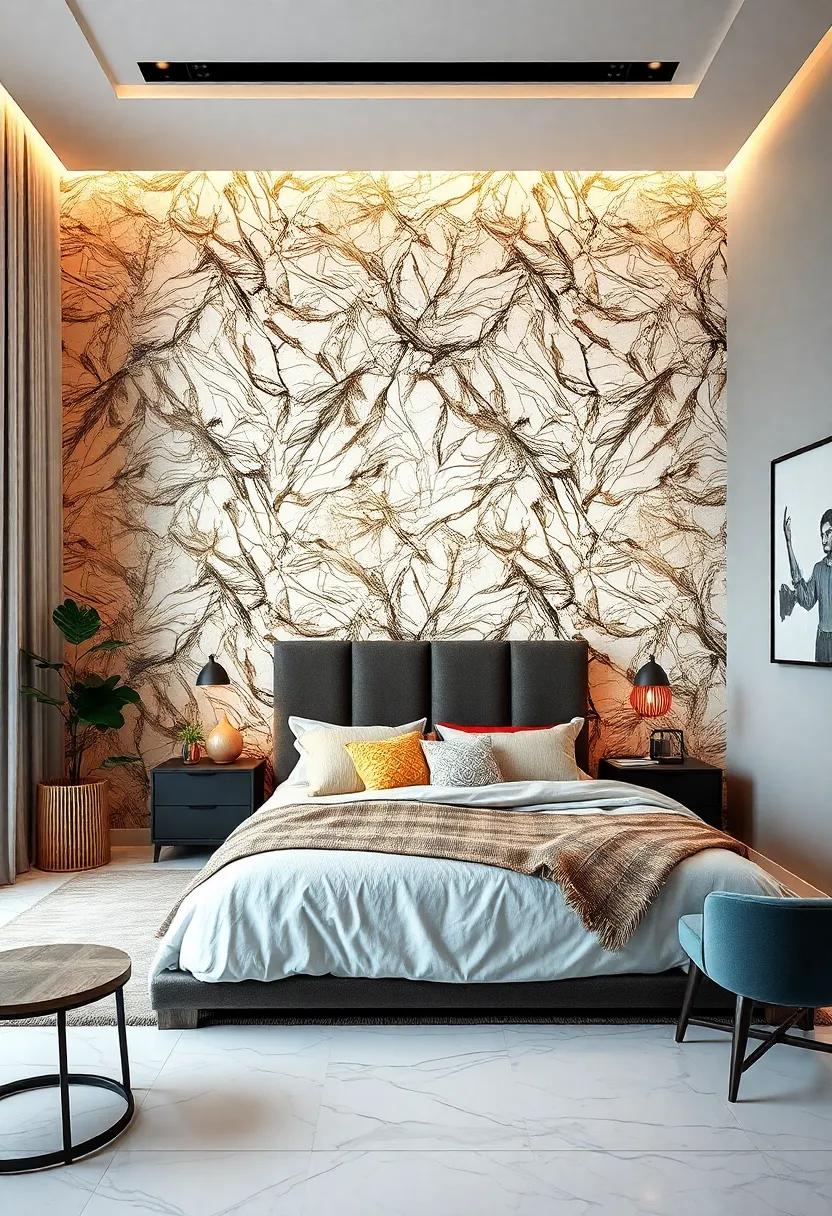 Luxe Marble Effect: A stunning wallpaper that mimics the elegance of marble, offering a high-end feel without the hefty price‌ tag