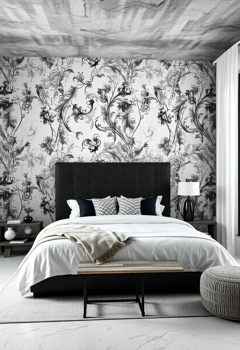 Monochrome Magic: Black and white patterns, from stripes to intricate designs, create a chic⁣ and timeless aesthetic that elevates any space