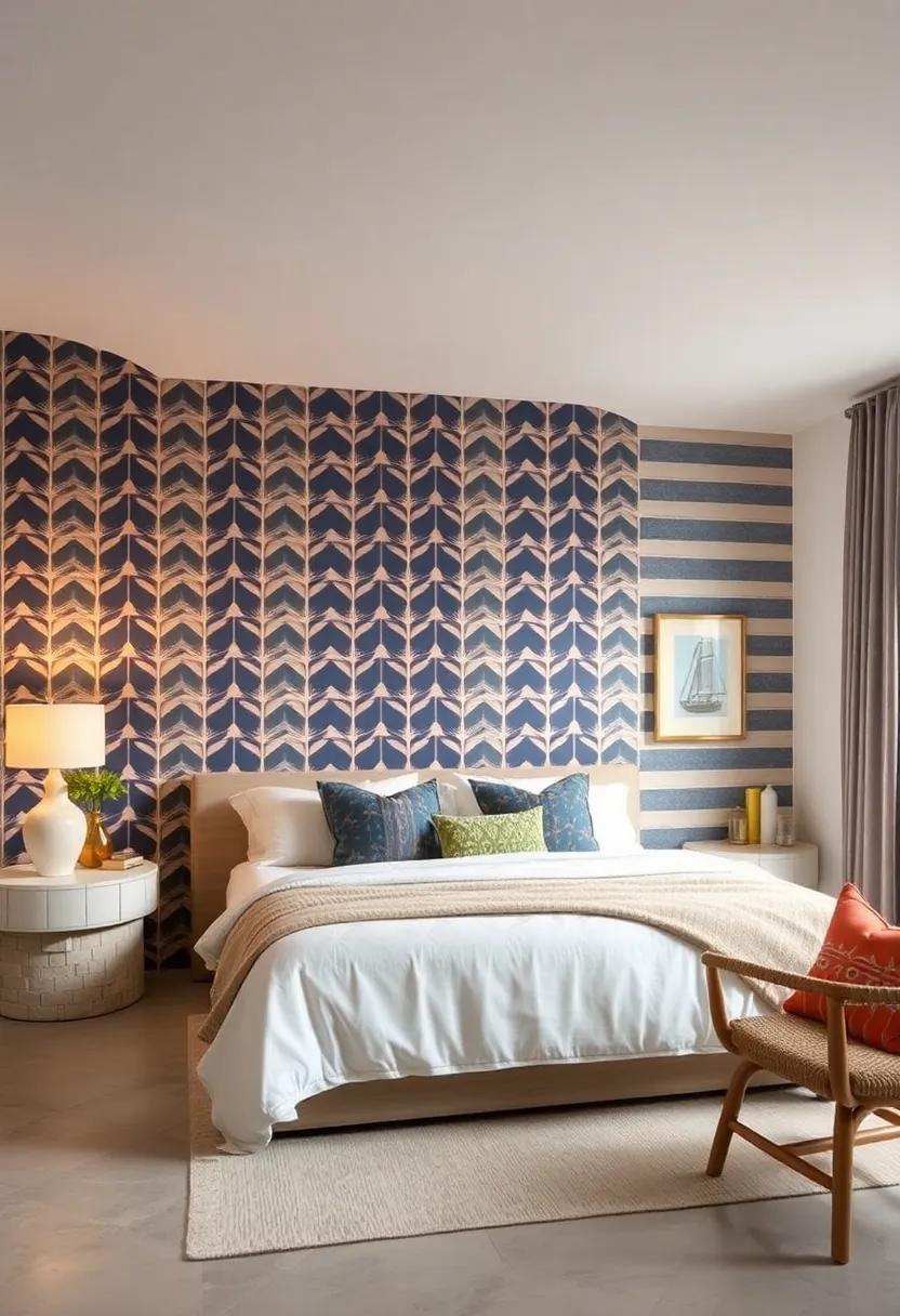 nautical Nook: Striped wallpapers inspired by the ocean bring a refreshing coastal ⁤vibe, perfect for creating a serene seaside escape