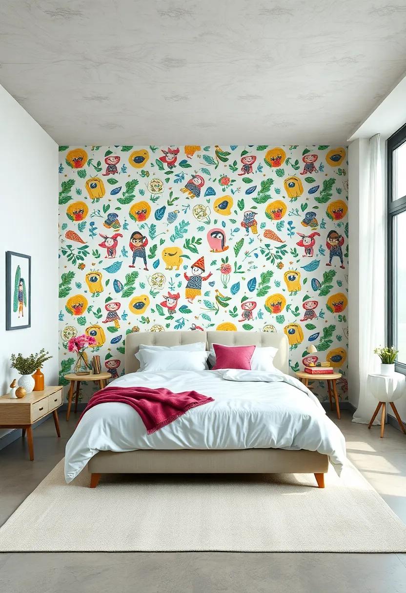 Whimsical Wonderland: Cartoonish motifs and playful colors invite a sense of fun and creativity,‍ making it ideal​ for ⁤children's or playful adult​ rooms
