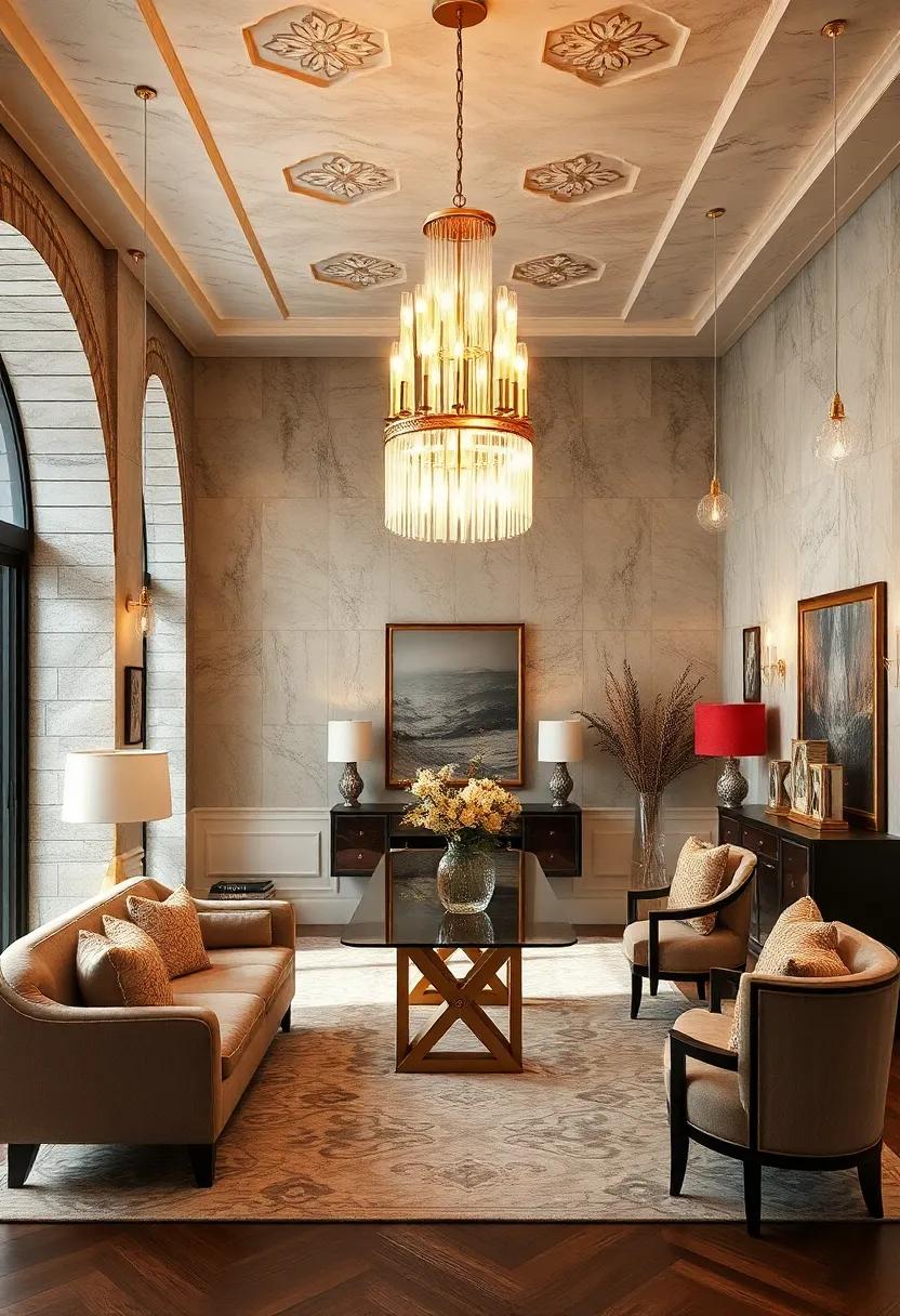 Art deco ⁣glamour: A glamorous piece decorated with gold accents ‍and geometric patterns, embodying the elegance of the 1920s