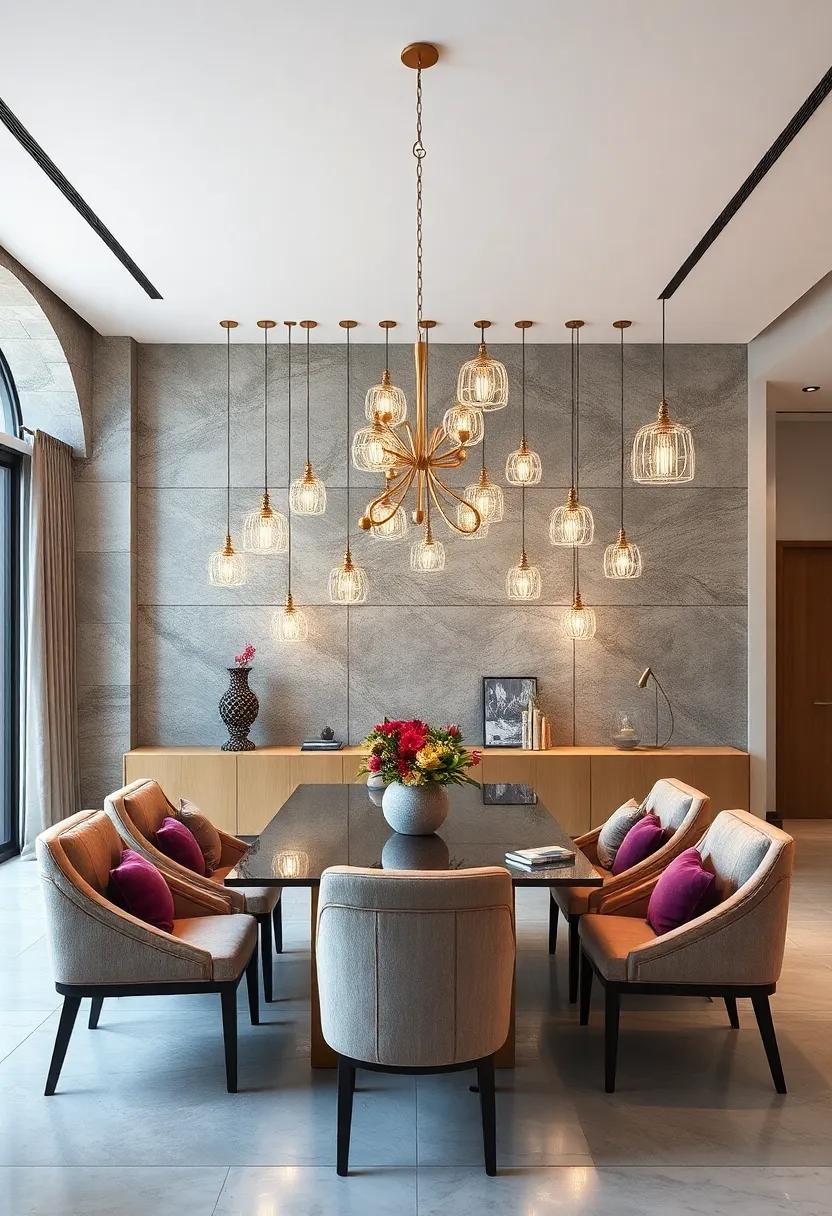 The ‍chandelier wall: ​A creative installation where multiple small chandeliers hang on a feature wall, creating a stunning gallery effect