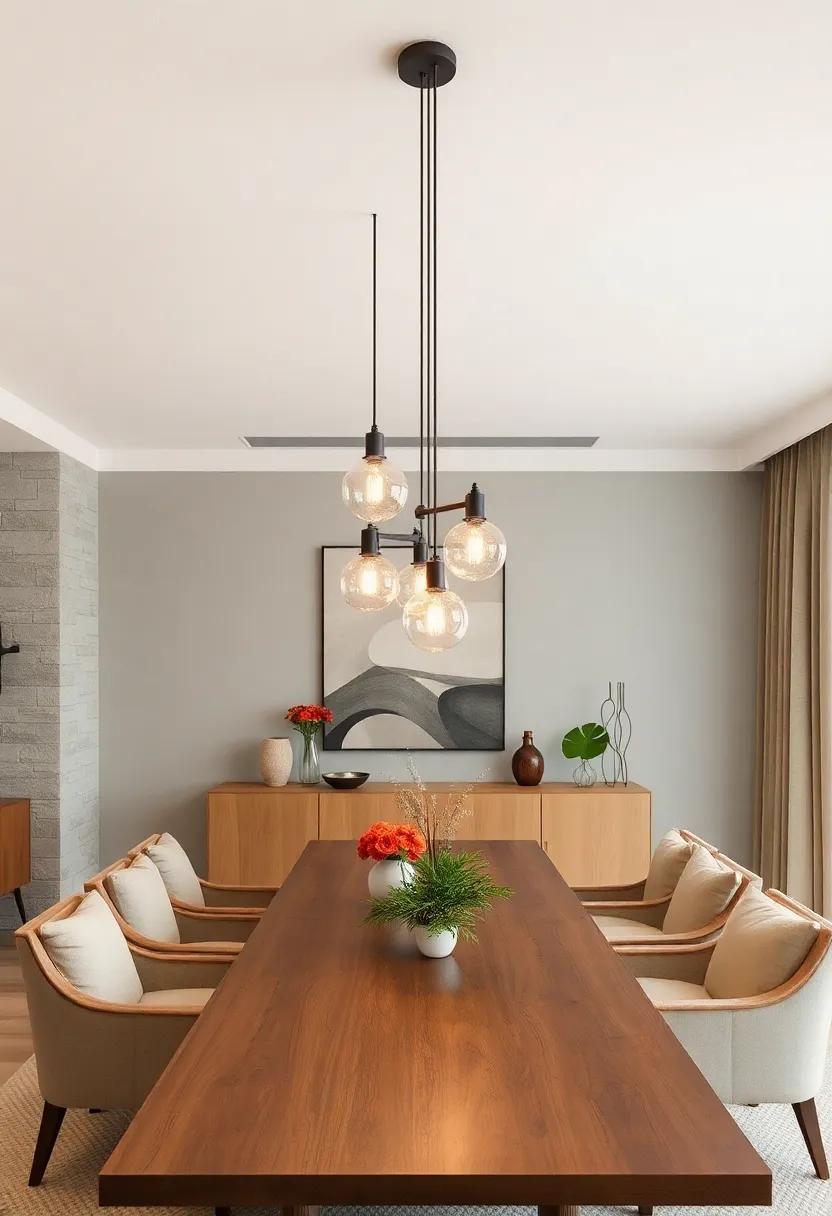 Industrial pendant lights: A series of pendant lights clustered together to⁤ form a stunning centerpiece that feels both casual and chic