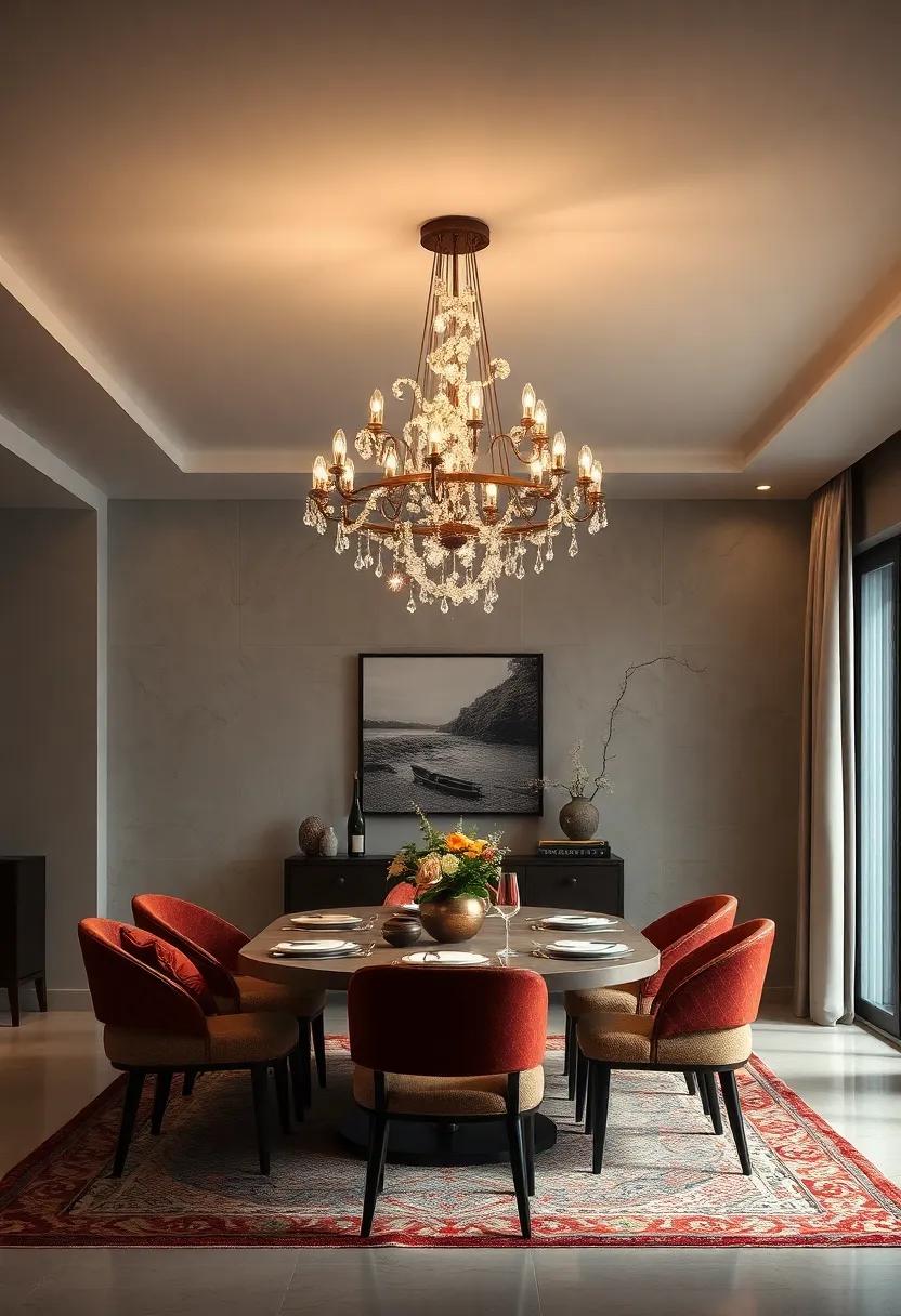 Twinkling stars:⁤ A ceiling-mounted chandelier designed with fairy‍ lights, creating an ⁢enchanting atmosphere ​for ⁤family gatherings