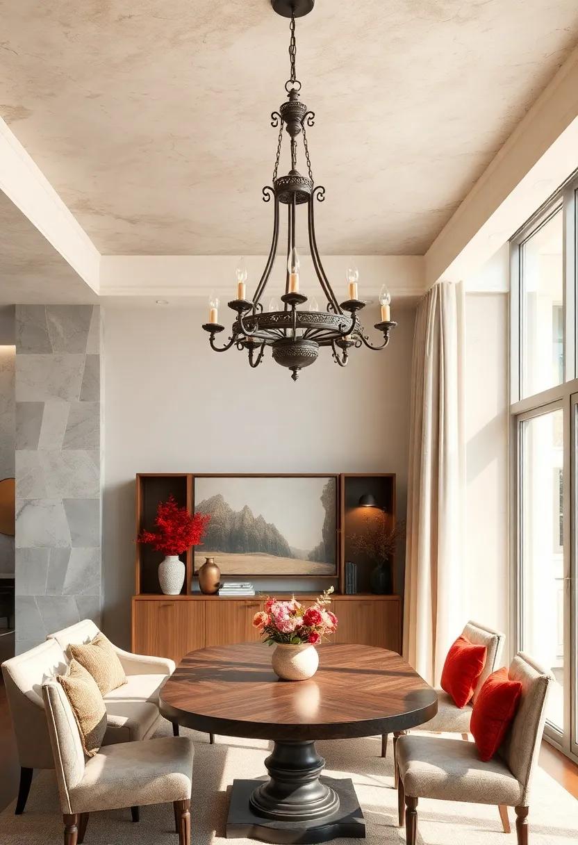 Vintage ⁤vibes: An‌ antique-inspired⁤ chandelier with ornate detailing and​ an aged⁢ patina, evoking a ⁢sense of ⁤nostalgia