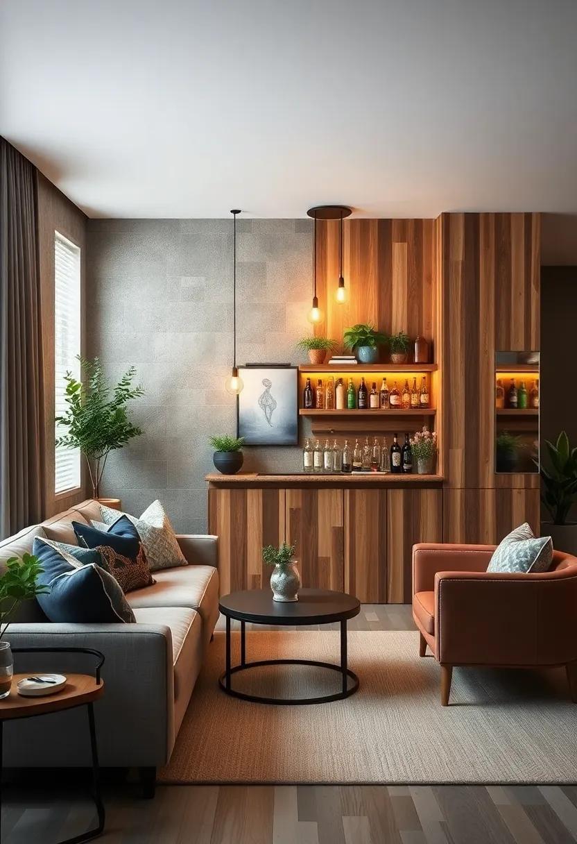 Creating A Small Rustic Bar Nook With Reclaimed Wood and Soft Edison Bulb Lighting