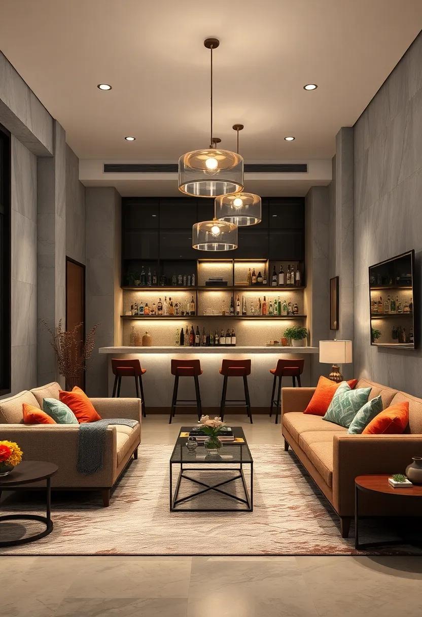 Elevating Compact Bars With Statement Pendant Lighting That Captures Attention Without Overwhelm