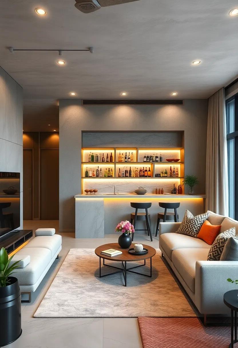 Embedding Recessed Lighting Fixtures to Highlight Key Bar Features Without Intrusion