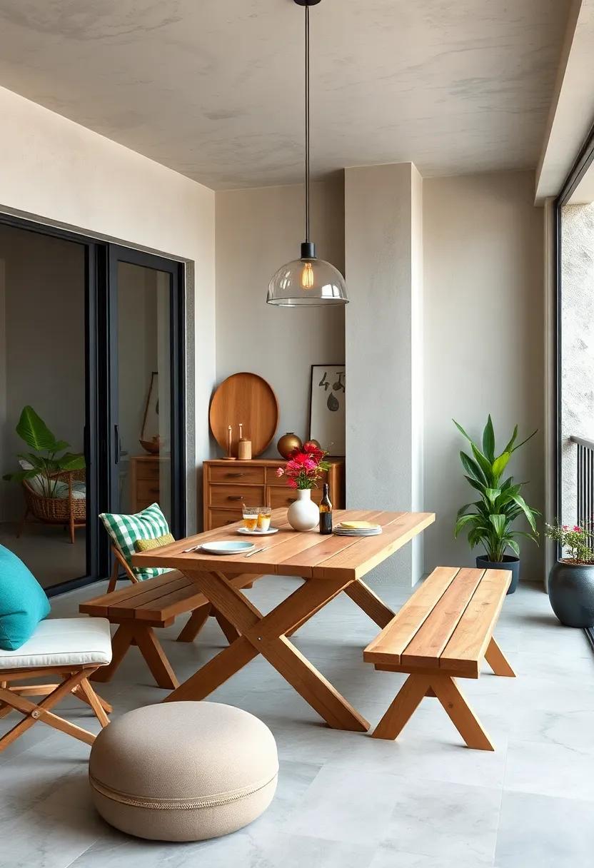 The Portable Picnic Table: Easy ‌to carry​ and​ set up, this outdoor-inspired ​dining table ⁤is ‌perfect for small ⁣balconies or outdoor ⁣spaces, providing ⁤a breezy dining experience