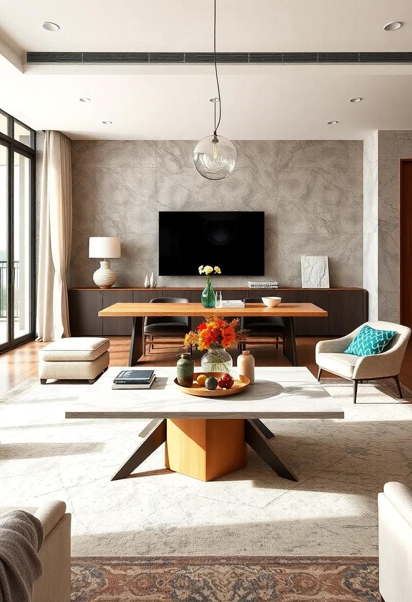 The Convertible Coffee Table: Switch from ‍a chic coffee table to⁤ a‌ fully functional dining ⁣table with⁢ a quick lift and transform⁣ your living room into a dining ⁢area in no time