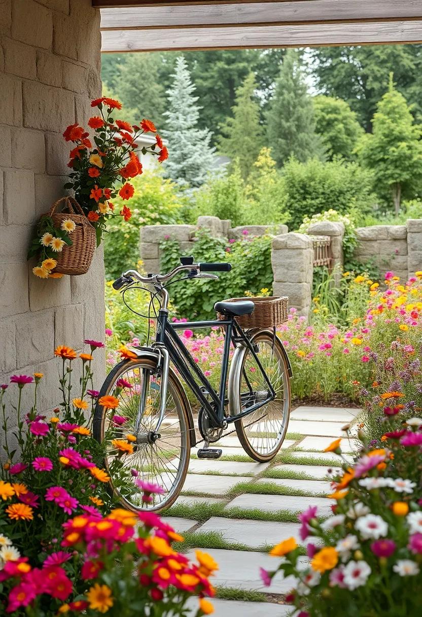 Softly Blurred Wildflower Stems Swaying in a Gentle Breeze Against a Faded Barn Wall Background