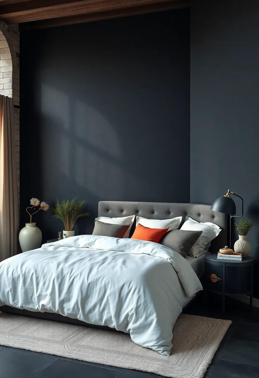 Choosing Bold White Patterns for Cushions to Energize Charcoal Surroundings With Subtle Drama