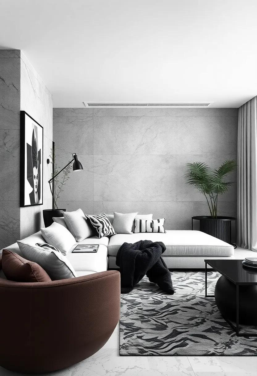Monochrome Magic Using Black and White Contrasts to Define a Stylish Relaxation Nook