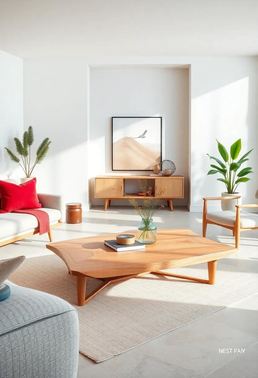 Light Wood Coffee Tables Emphasizing Scandinavian Simplicity and Bright Natural Interiors