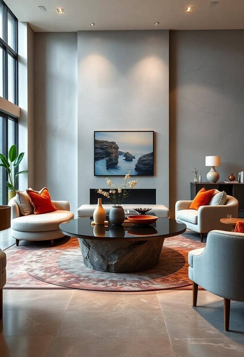 Round Coffee Tables Promoting Flow and Conversation with Soft, Curved Elegance in Living Areas