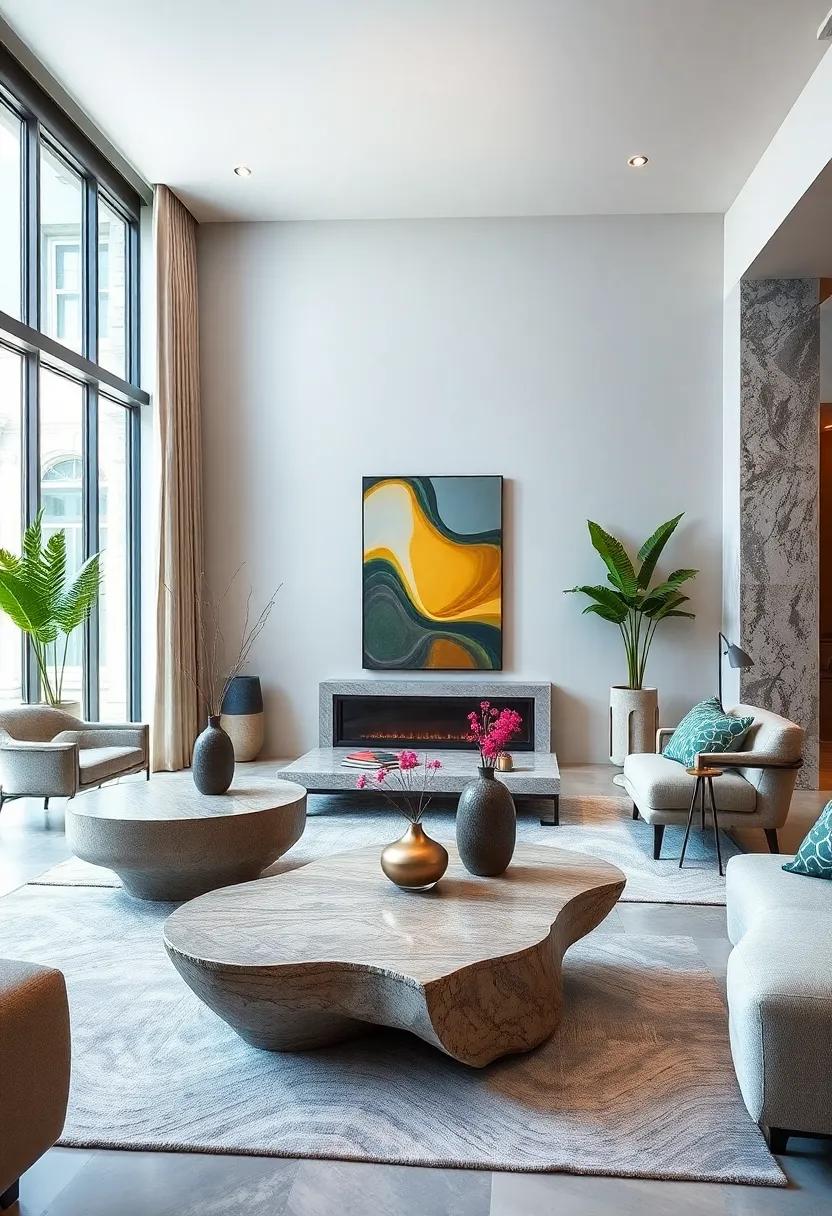 Sculptural Coffee Tables as Artistic Centerpieces That Combine Function with Eye-Catching Design