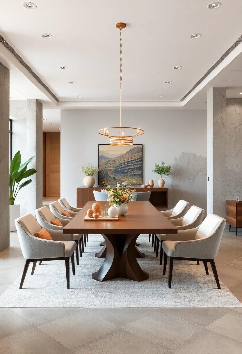 Blending Soft Pastels with Raw Concrete to Create Subtle Contrast in Dining Environments