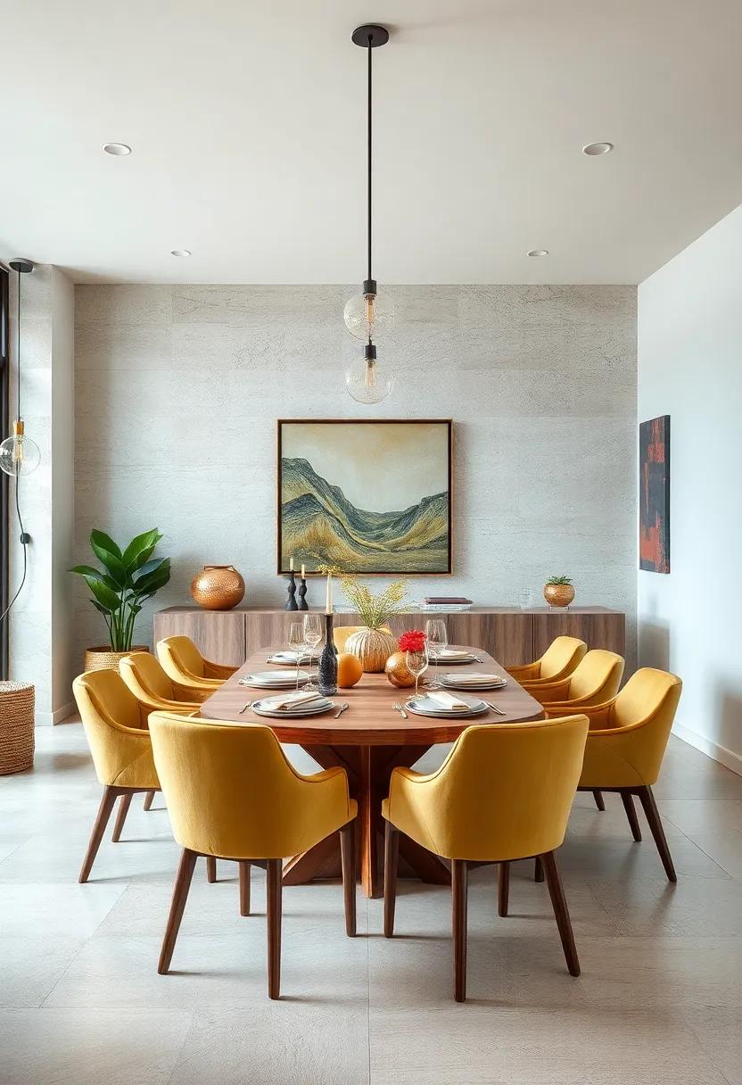 Exploring the Dialogue Between Shiny Surfaces and Rough Textures in Dining Room Styles