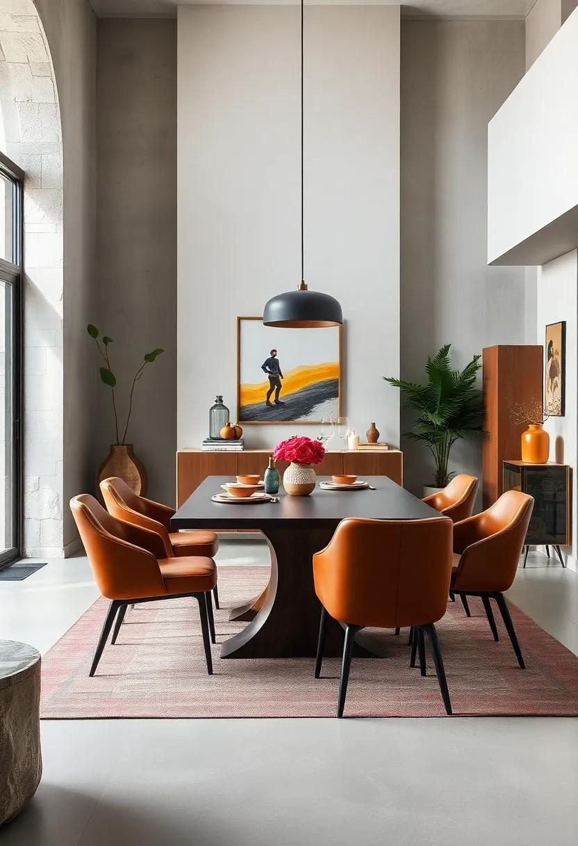 The Intersection of Scandinavian Minimalism and Warm Leather Upholstery in Dining Decor